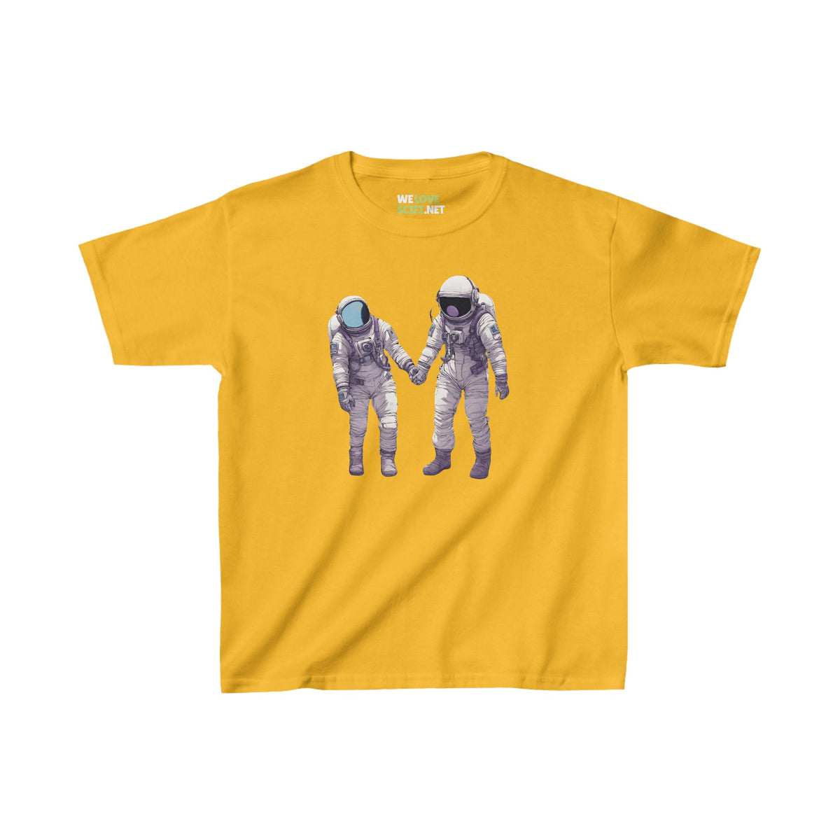Conquering Together SpaceArt Astronaut Kids Heavy Cotton Tee
