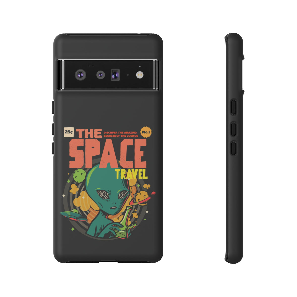 Retro Sci-Fi Mobile Cases Space Travel UFO Comic Pixel Cases