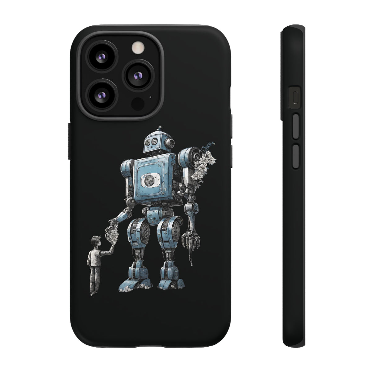 Flowers Robot SpaceArt Sci-Fi Tough iPhone Mobile Cases
