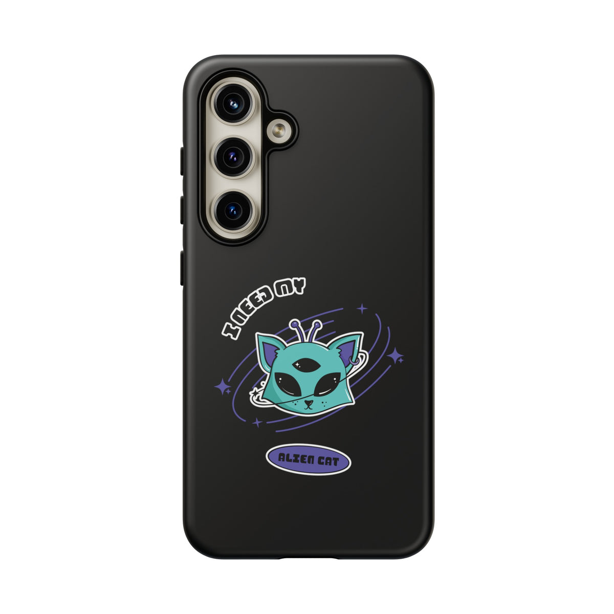 Alien Cat Galaxy Case Funny Sci-Fi Tough Samsung Mobile Case