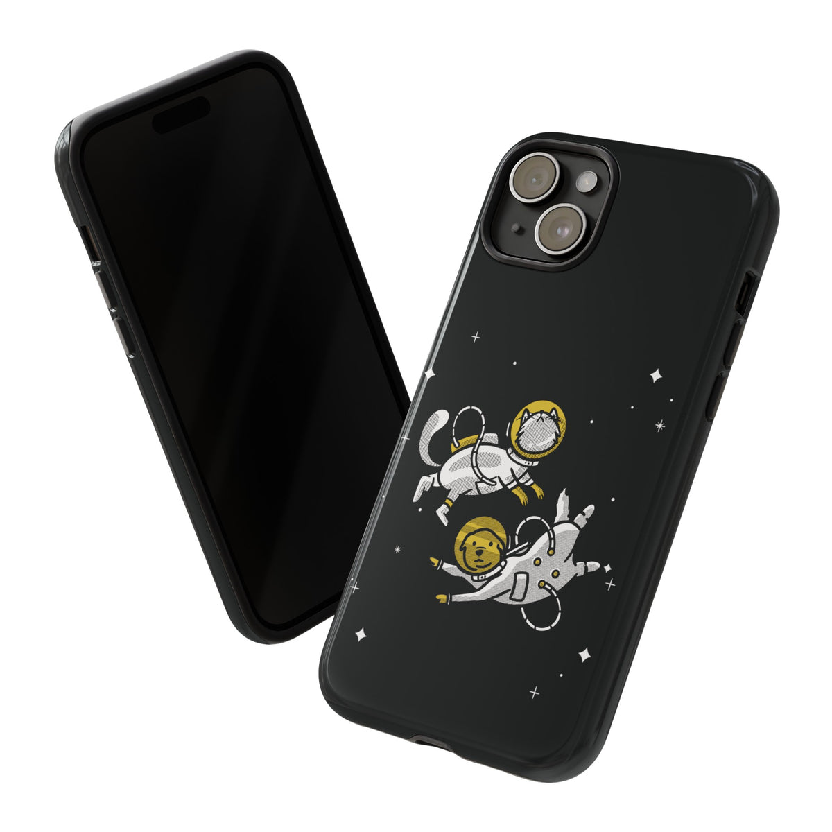 Funny Astronaut Mobile Case for iPhone - Dog & Cat Sci-Fi