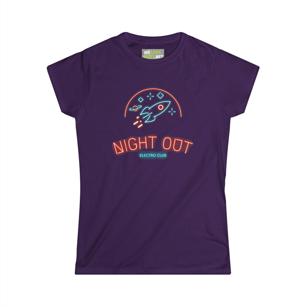 Night Out Neon Sign Sci-Fi Woman's Tee Perfect Sci-Fi Style