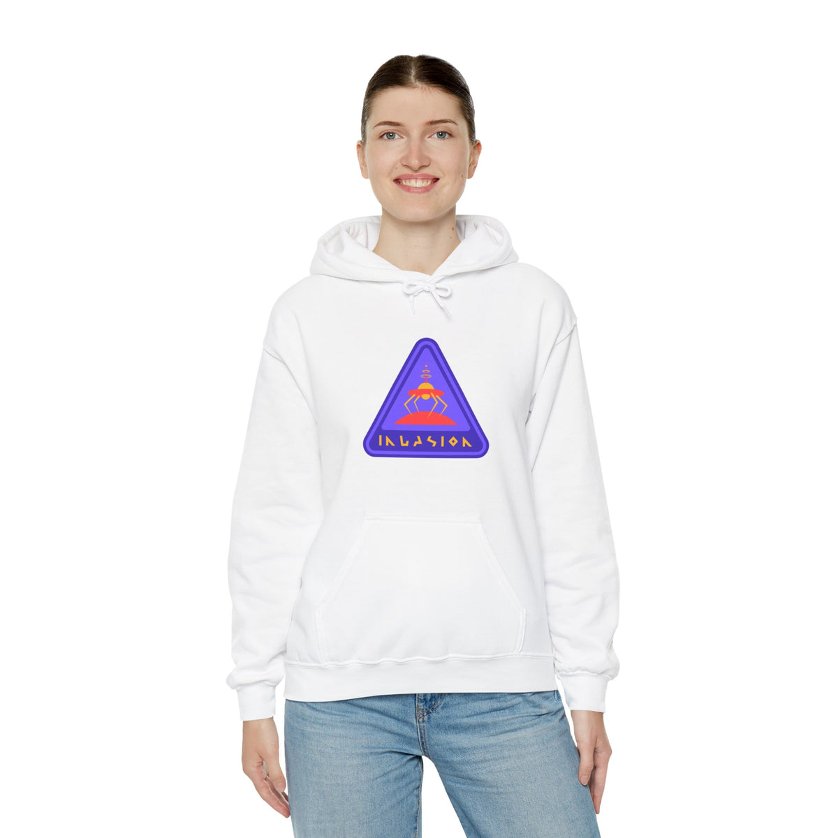 Hoodie-Invasioon Sign Retro Sci-Fi Hoodie-welovescifi.net
