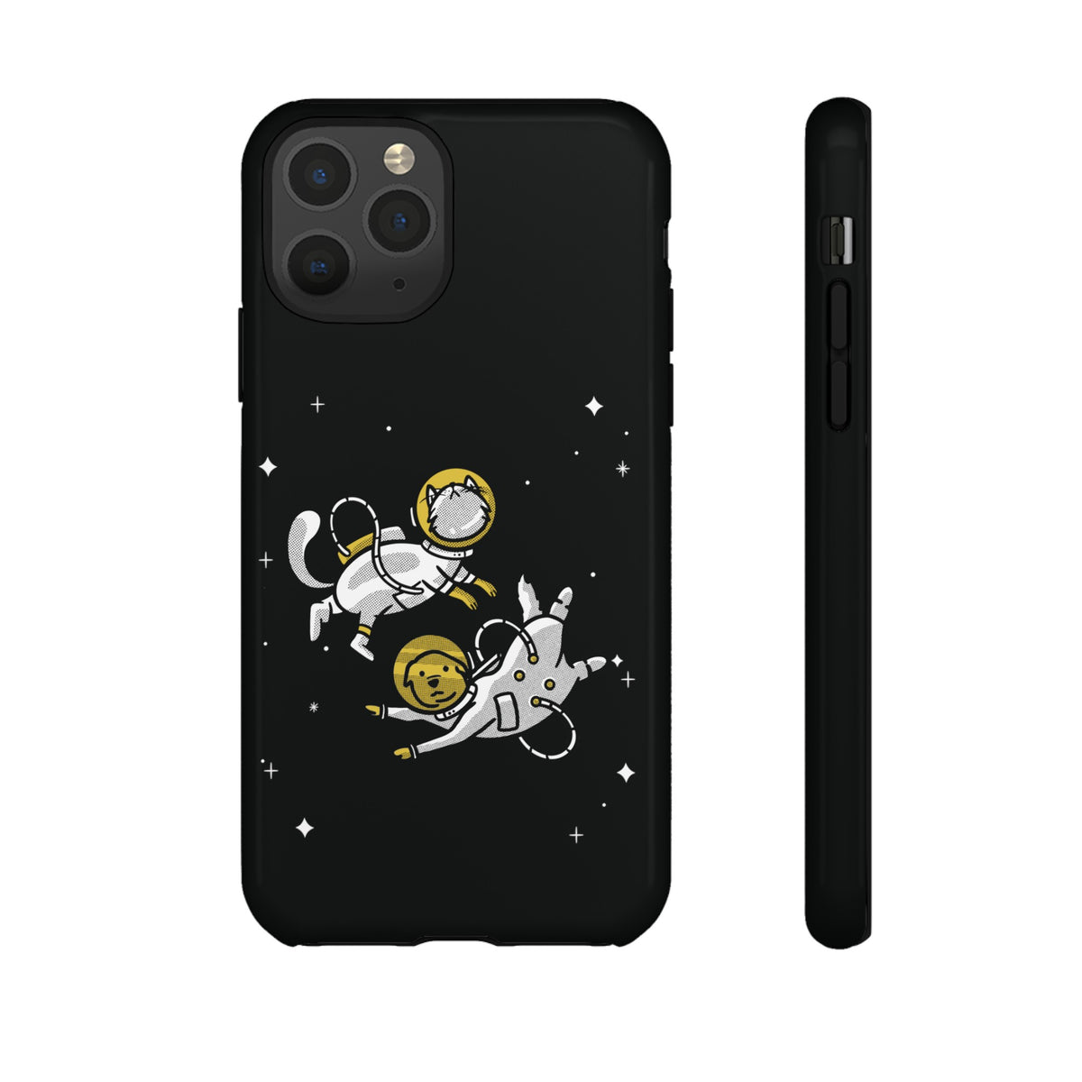 Funny Astronaut Mobile Case for iPhone - Dog & Cat Sci-Fi