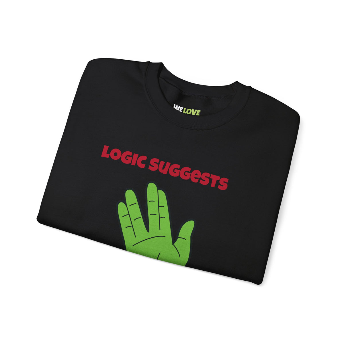 Logic Suggests Funny Spock Christmas Crewneck Sweatshirt-welovescifi.net