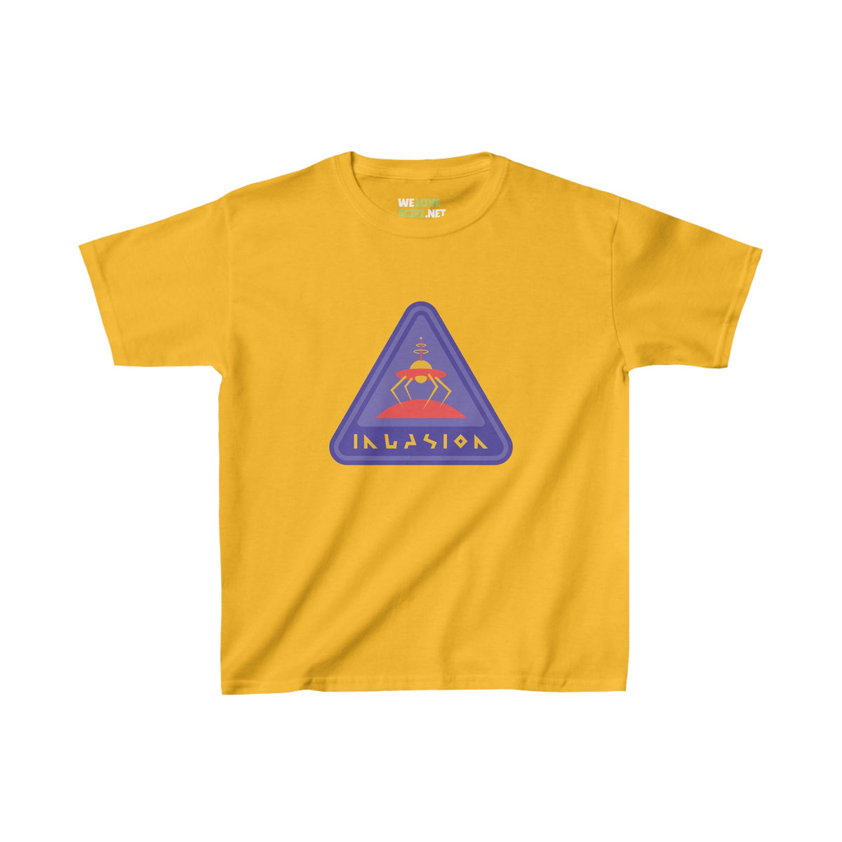 Retro Kids Tee | Invasion Sign Heavy Cotton T-Shirt
