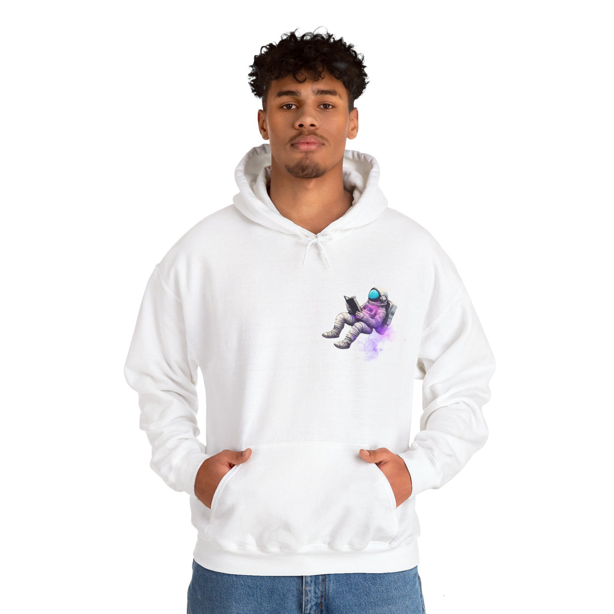 space art hoodie-The Book Was Better Space Art Sci-Fi Hoodie
