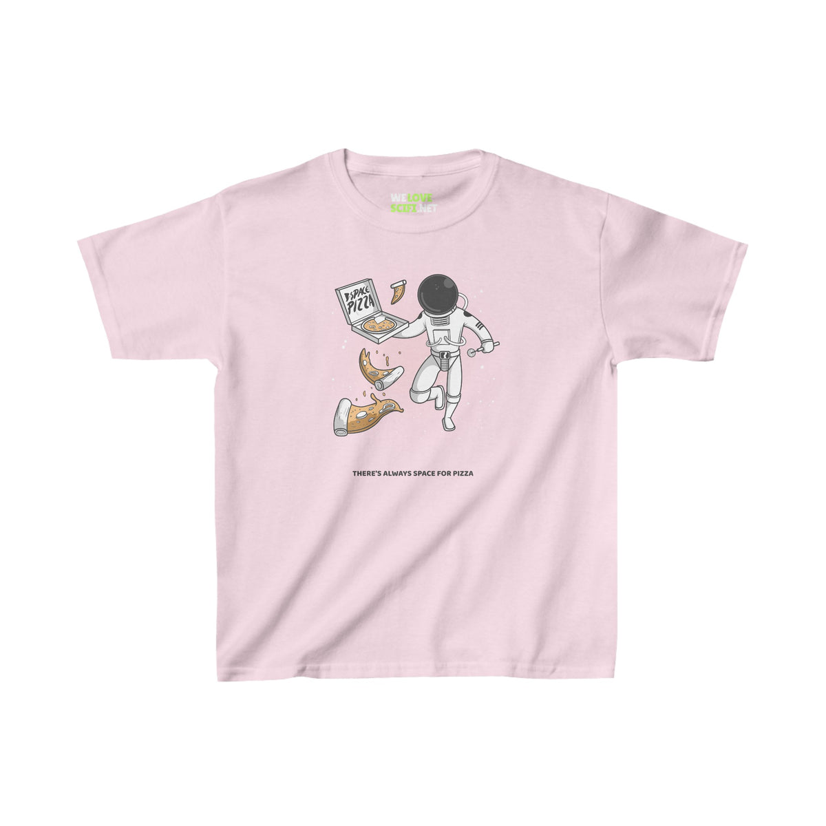 space for pizza tee-Space for Pizza Kids Funny Astronaut Tee