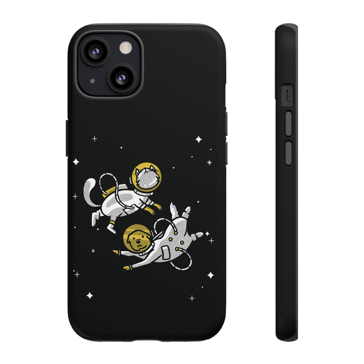 Funny Astronaut Mobile Case for iPhone - Dog & Cat Sci-Fi