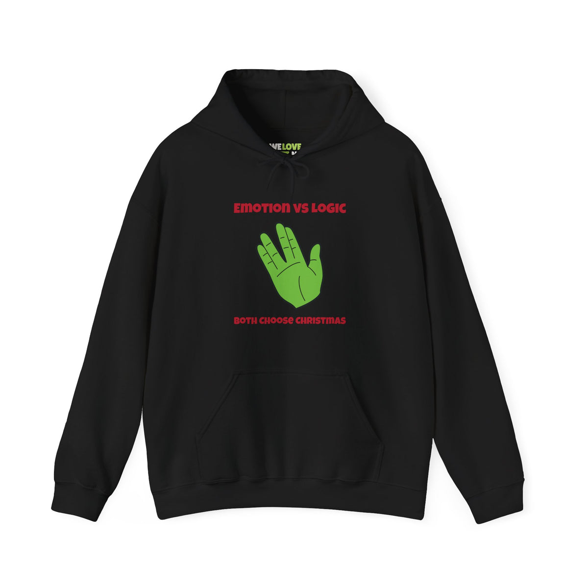 Emotion vs Logic Funny Spock Christmas Unisex Hoodie-welovescifi.net