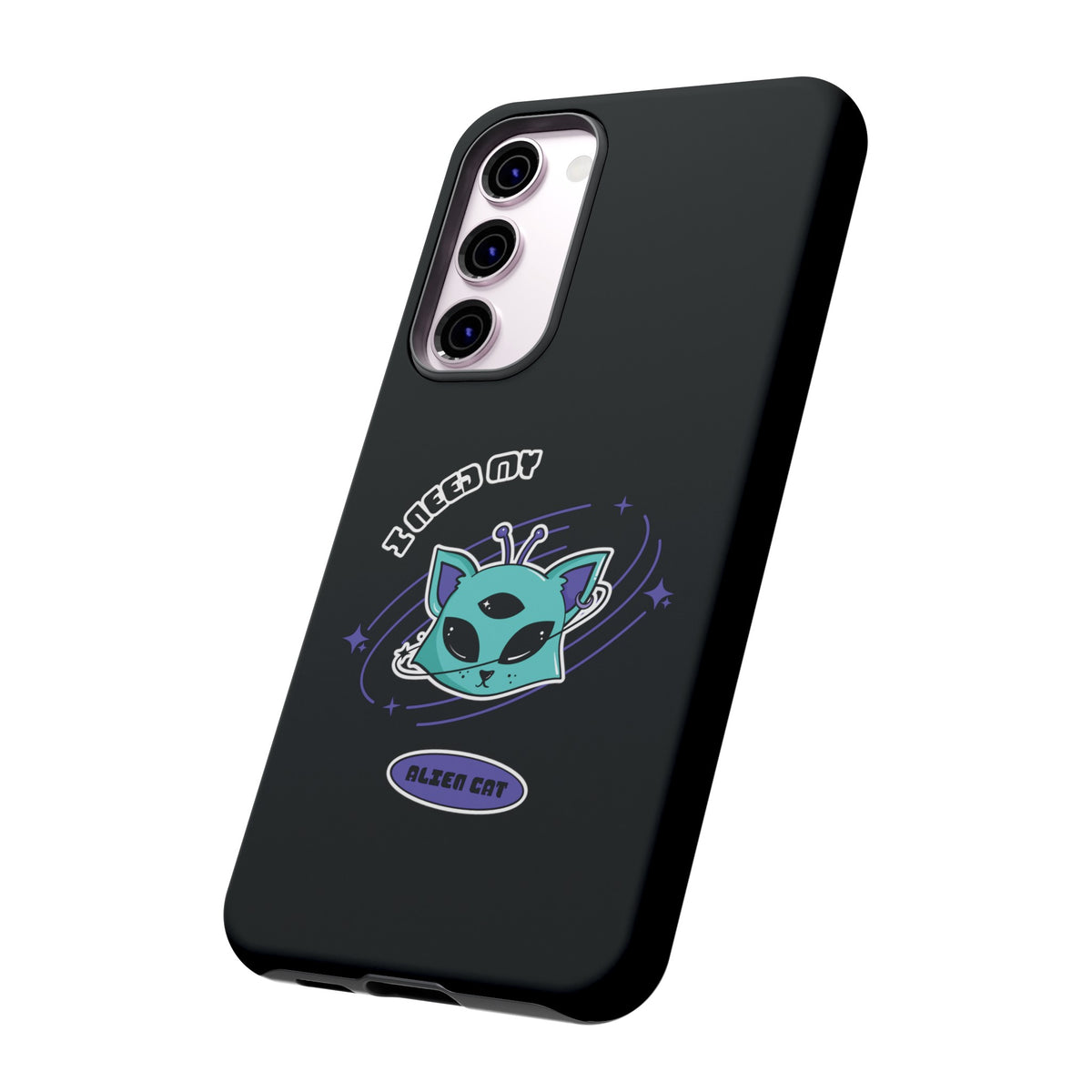 Alien Cat Galaxy Case Funny Sci-Fi Tough Samsung Mobile Case