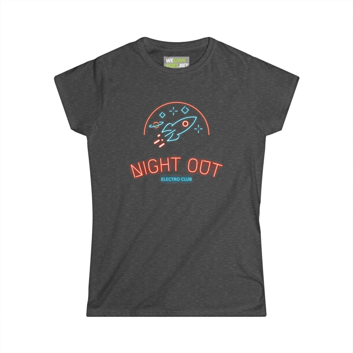 Night Out Neon Sign Sci-Fi Woman's Tee Perfect Sci-Fi Style