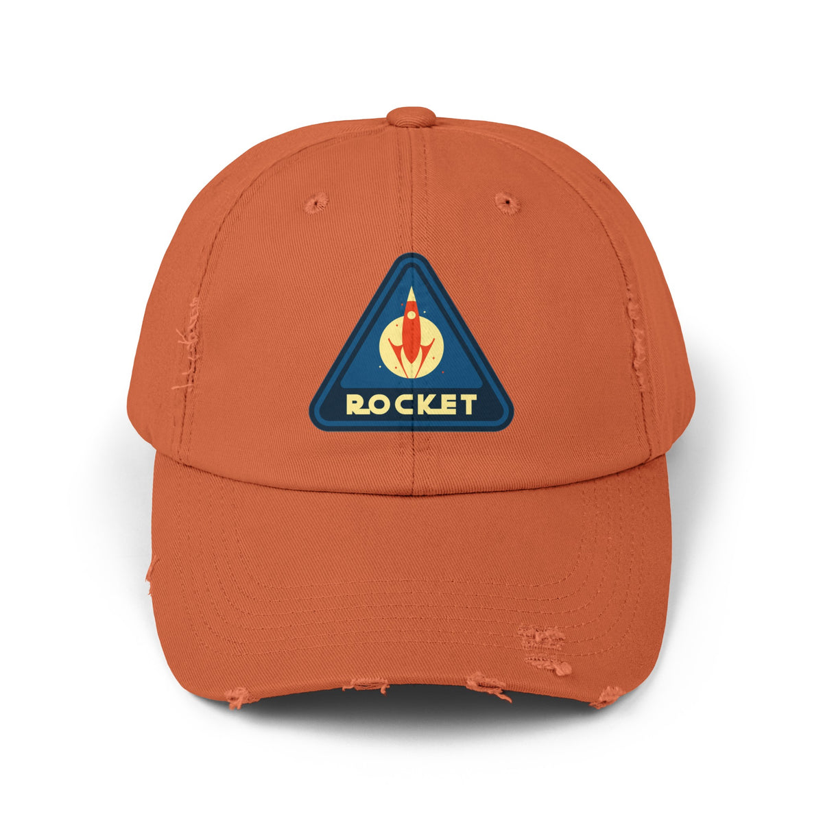 Shop Rocket Sign Distressed Cap | Unique Sci-Fi Hat