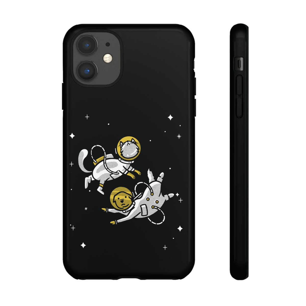 Funny Astronaut Mobile Case for iPhone - Dog & Cat Sci-Fi
