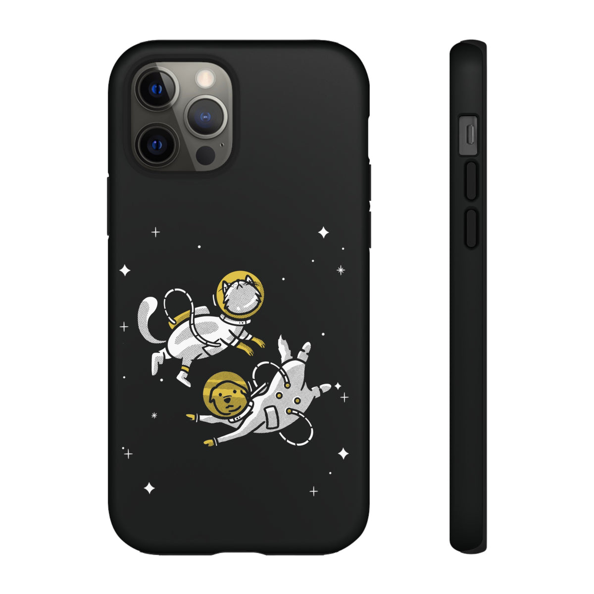 Funny Astronaut Mobile Case for iPhone - Dog & Cat Sci-Fi