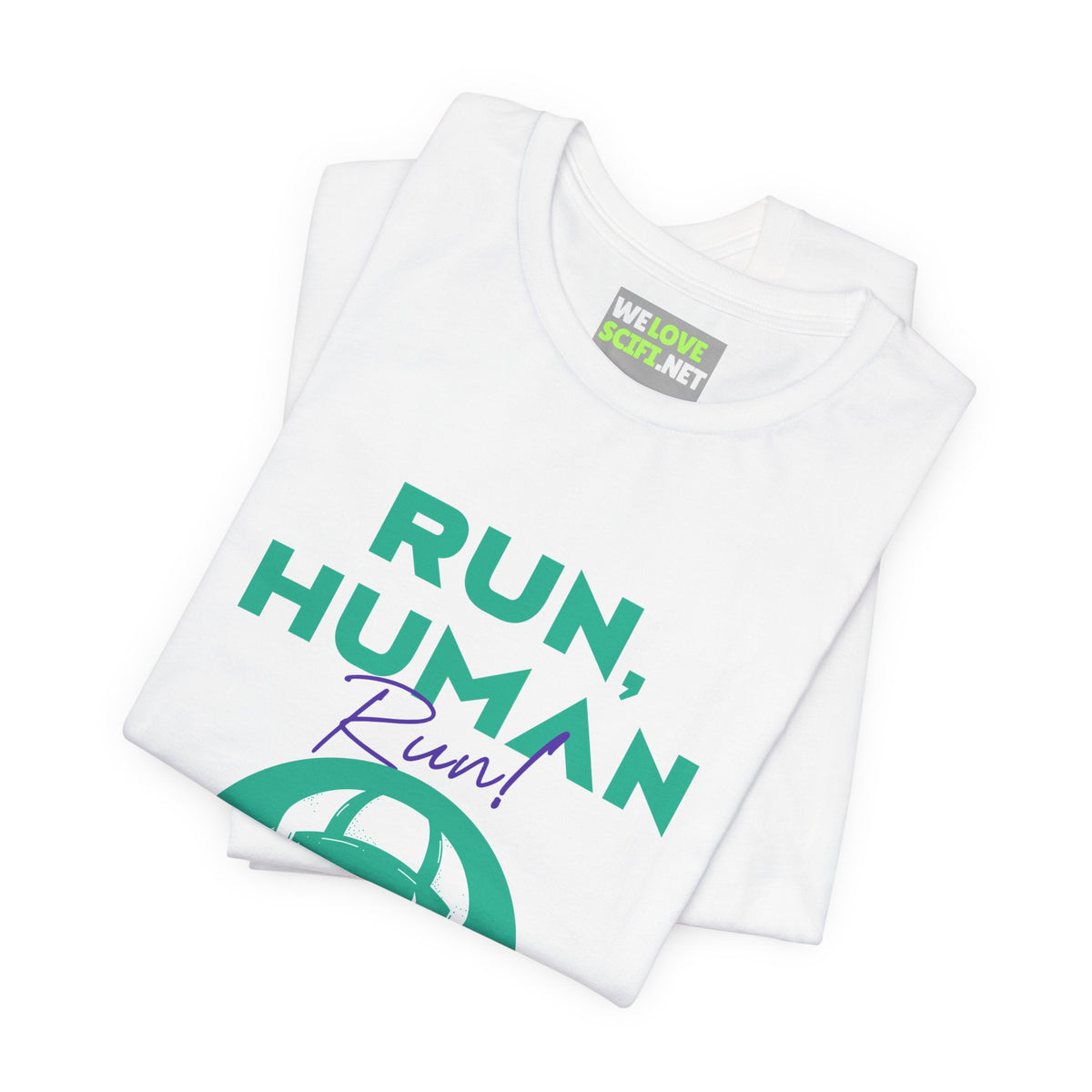 Run Human Run Funny Sci-Fi T-Shirt