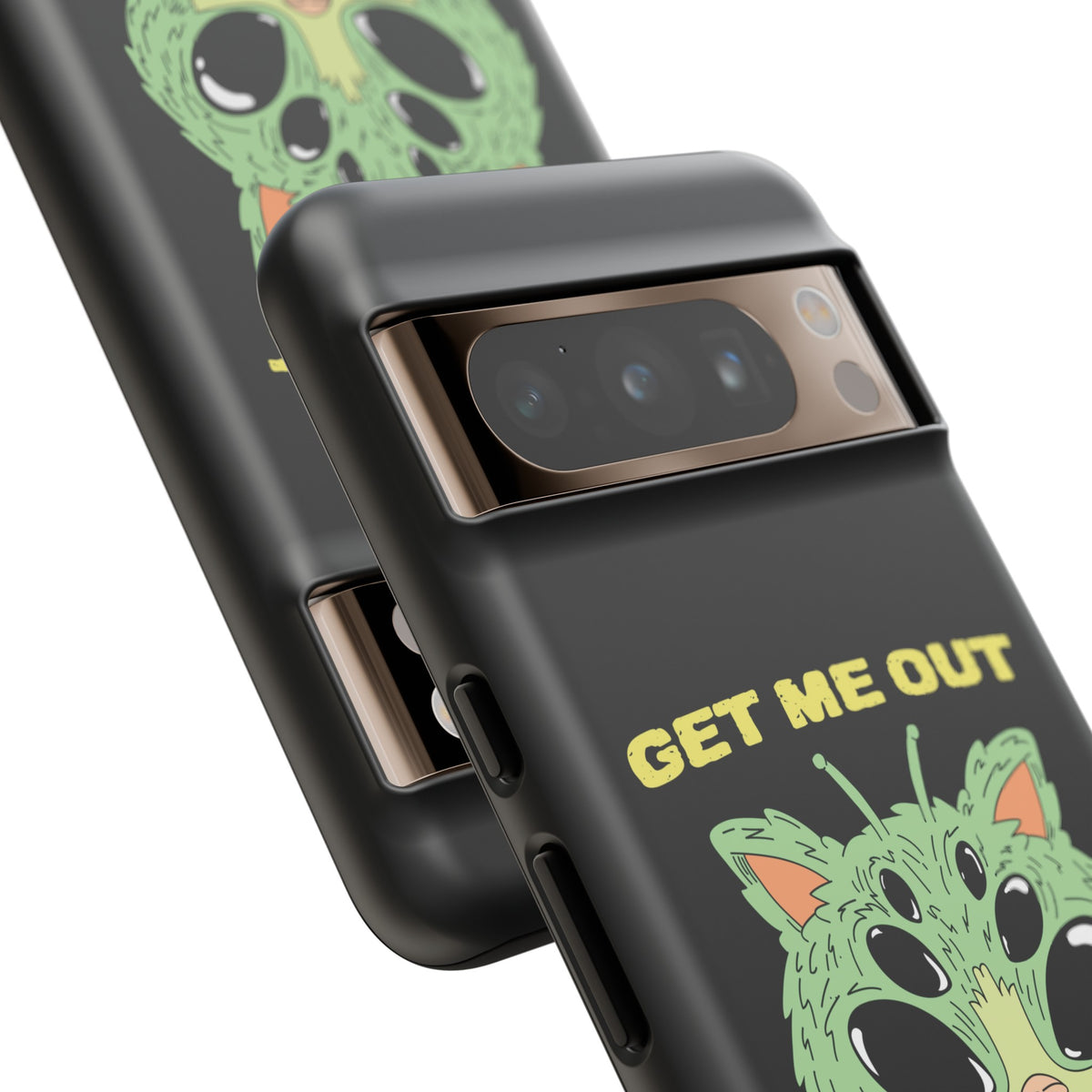 Funny UFO Cat Sci-Fi Tough Google Pixel Mobile Cases