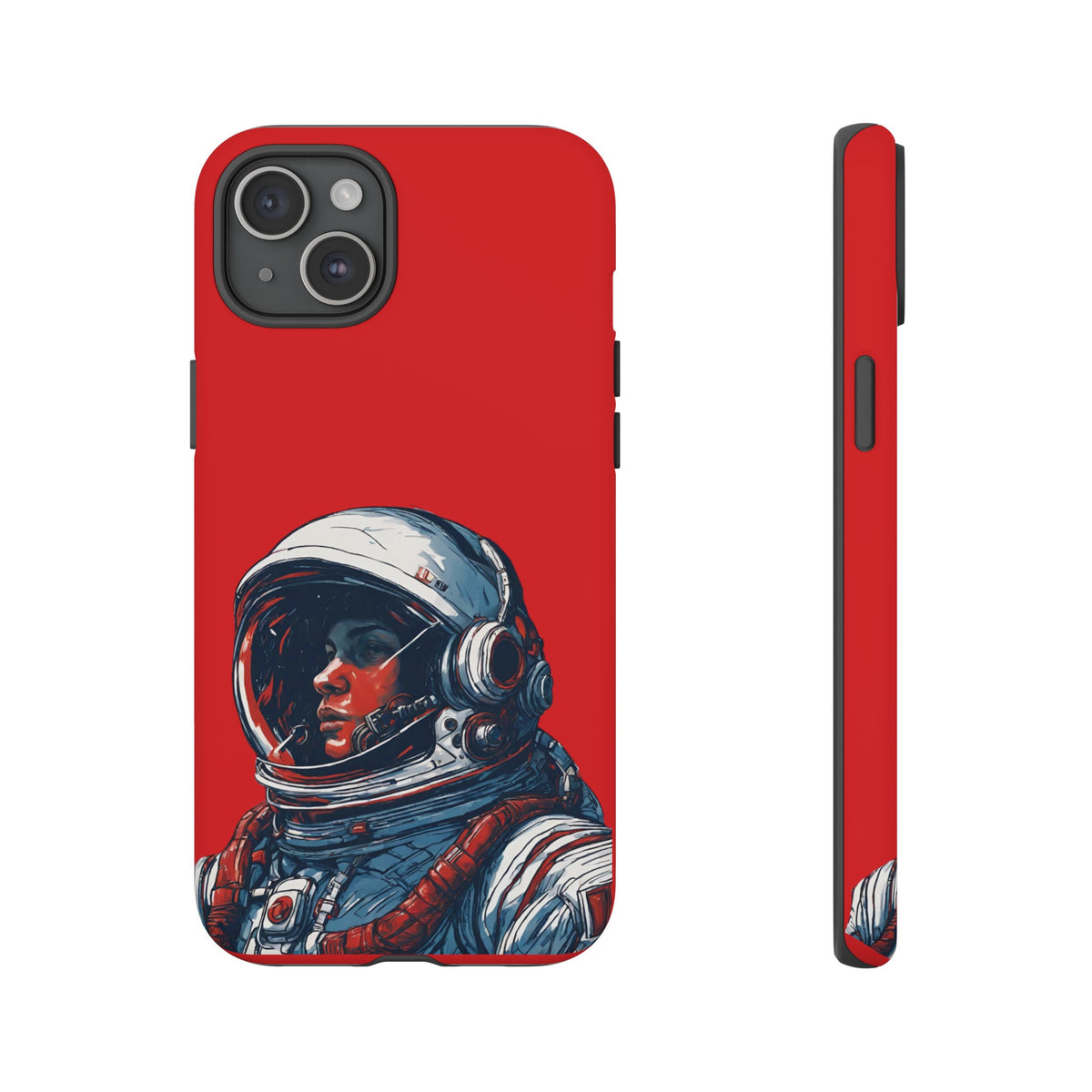 Astronaut In Red SpaceArt Sci-Fi Tough iPhone Mobile Cases