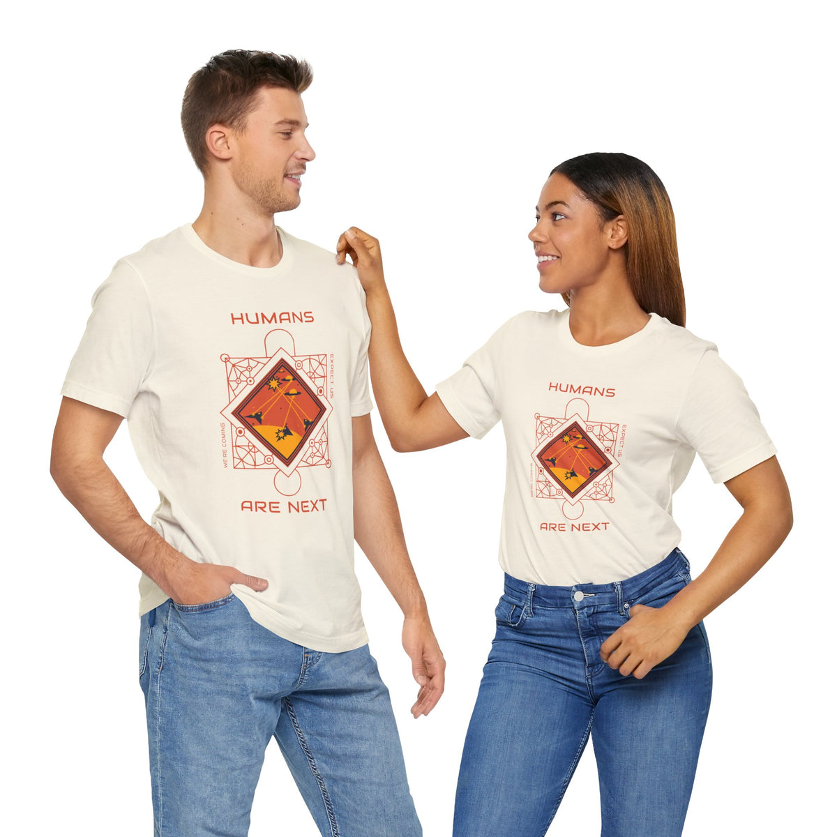 Funny UFO Sci-Fi T-Shirt Humans Are Next Design WeLoveSciFi