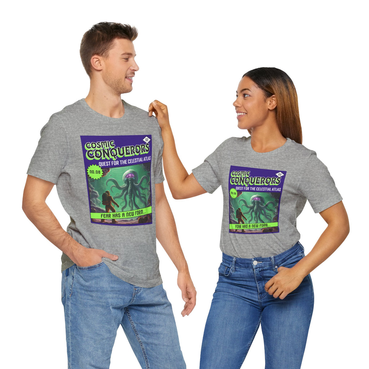 Cosmic Conquerors Retro Sci-Fi T-Shirt-welovescifi.net