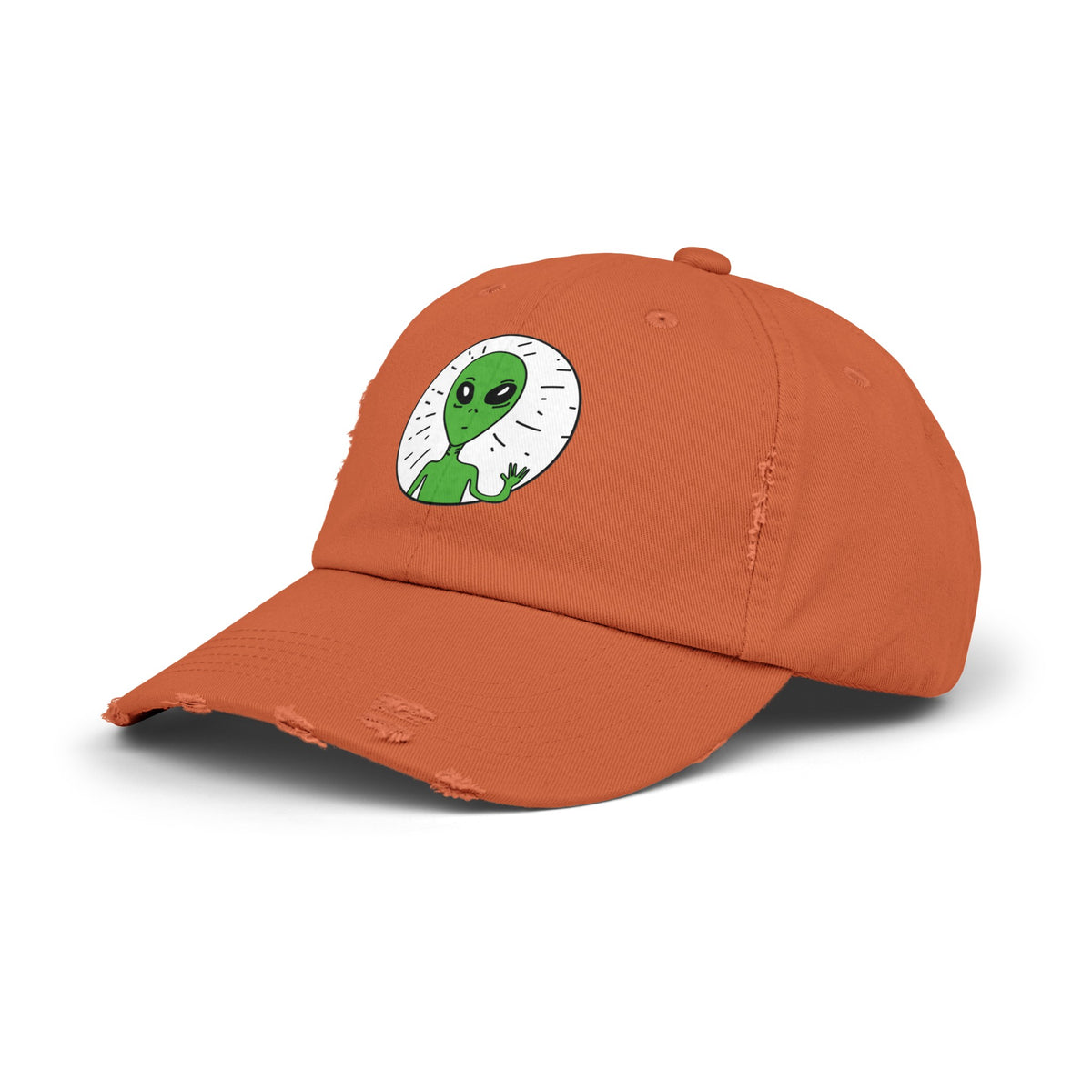 Alien Distressed Cap - Stay Weird Unisex Sci-Fi Hat