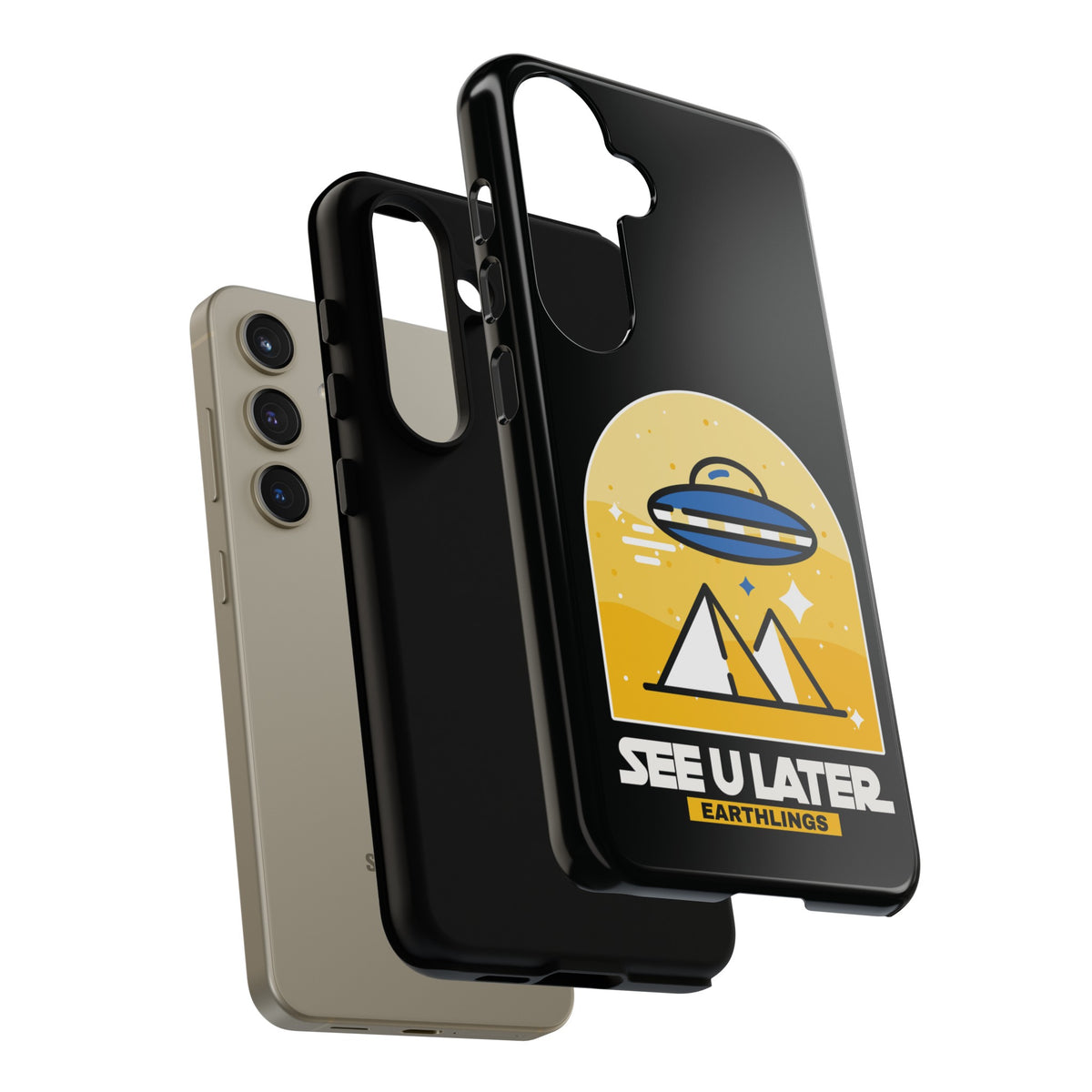 Funny UFO Mobile Cases | See You Earthlings Samsung Case