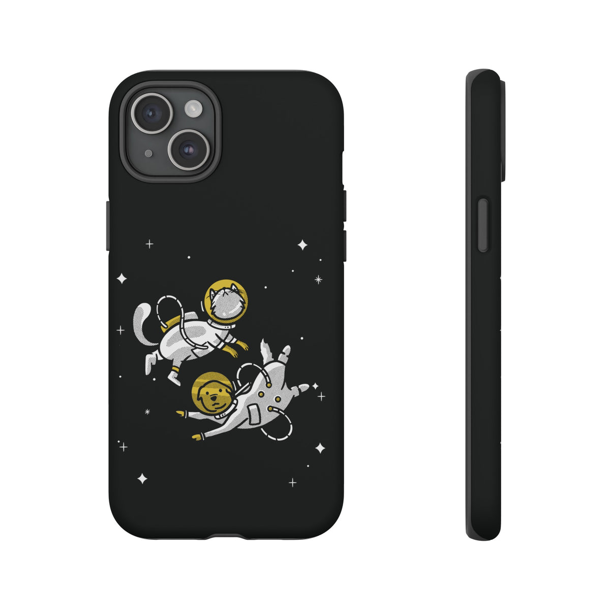 Funny Astronaut Mobile Case for iPhone - Dog & Cat Sci-Fi