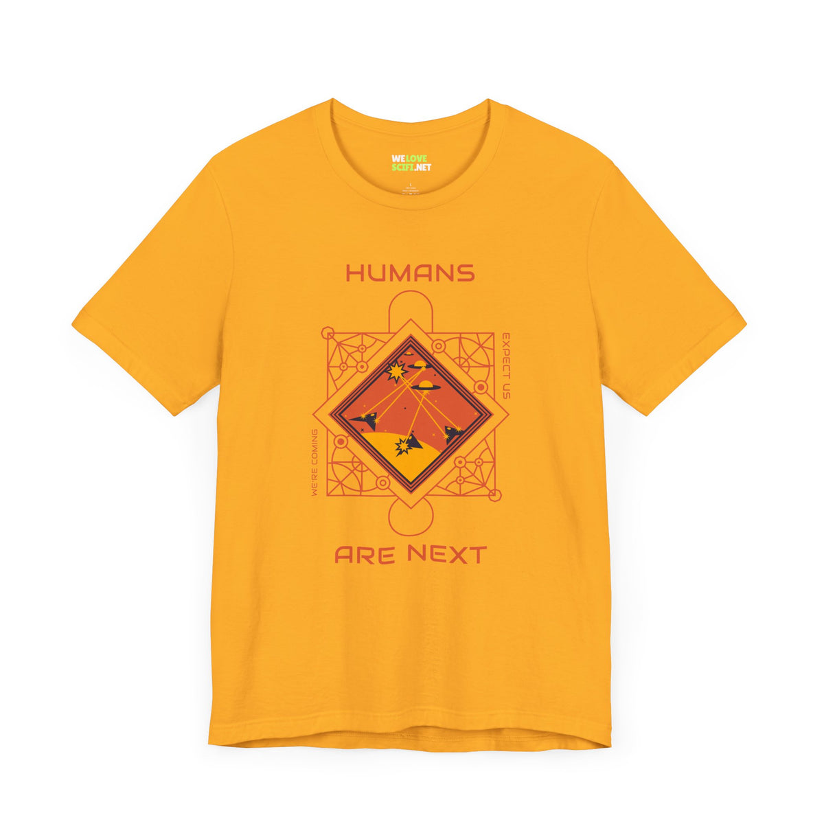 Funny UFO Sci-Fi T-Shirt Humans Are Next Design WeLoveSciFi