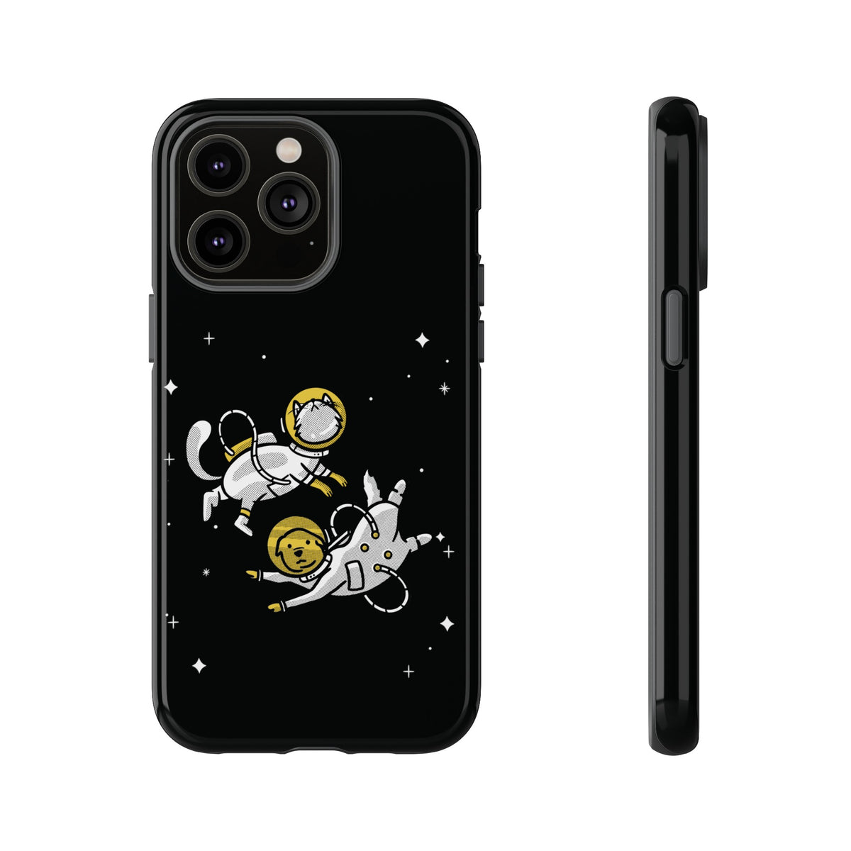 Funny Astronaut Mobile Case for iPhone - Dog & Cat Sci-Fi