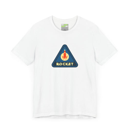 retro sci-fi t-shirt-Rocket Sign Retro Sci-Fi T-Shirt