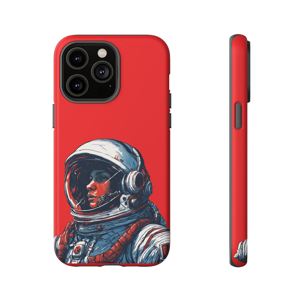 Astronaut In Red SpaceArt Sci-Fi Tough iPhone Mobile Cases