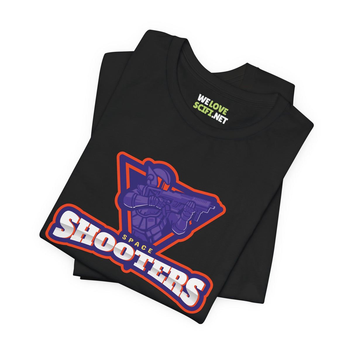 Space Shooters Astronaut Sci-Fi T-Shirt - Unique Design