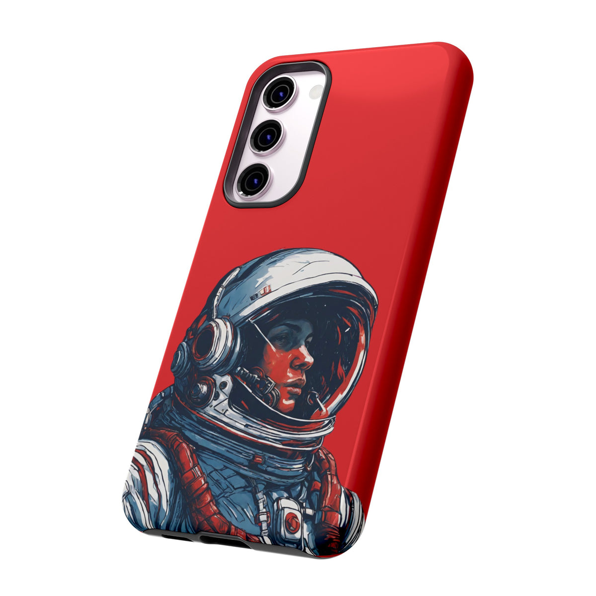 Astronaut In Red SpaceArt Tough Samsung Galaxy Mobile Cases