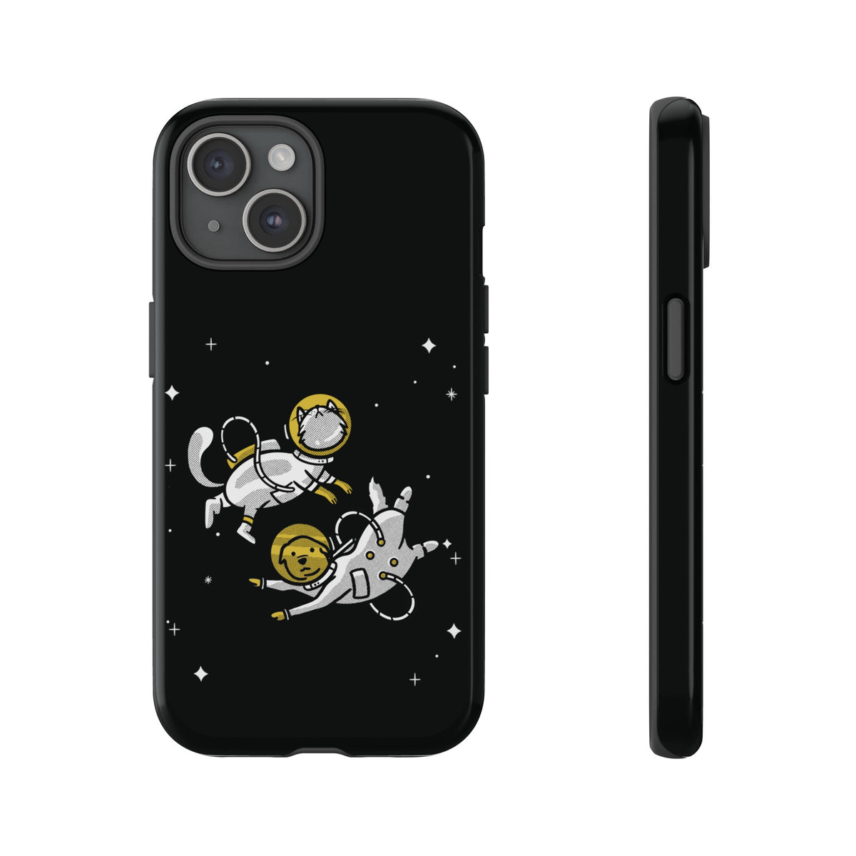 Funny Astronaut Mobile Case for iPhone - Dog & Cat Sci-Fi