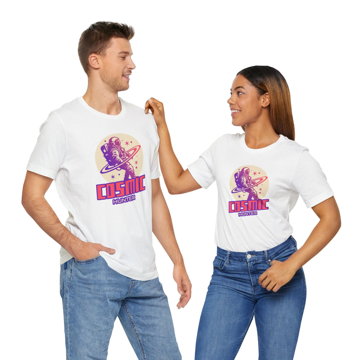 Cosmic Hunter Astronaut Themed Sci-Fi T-Shirt-welovescifi