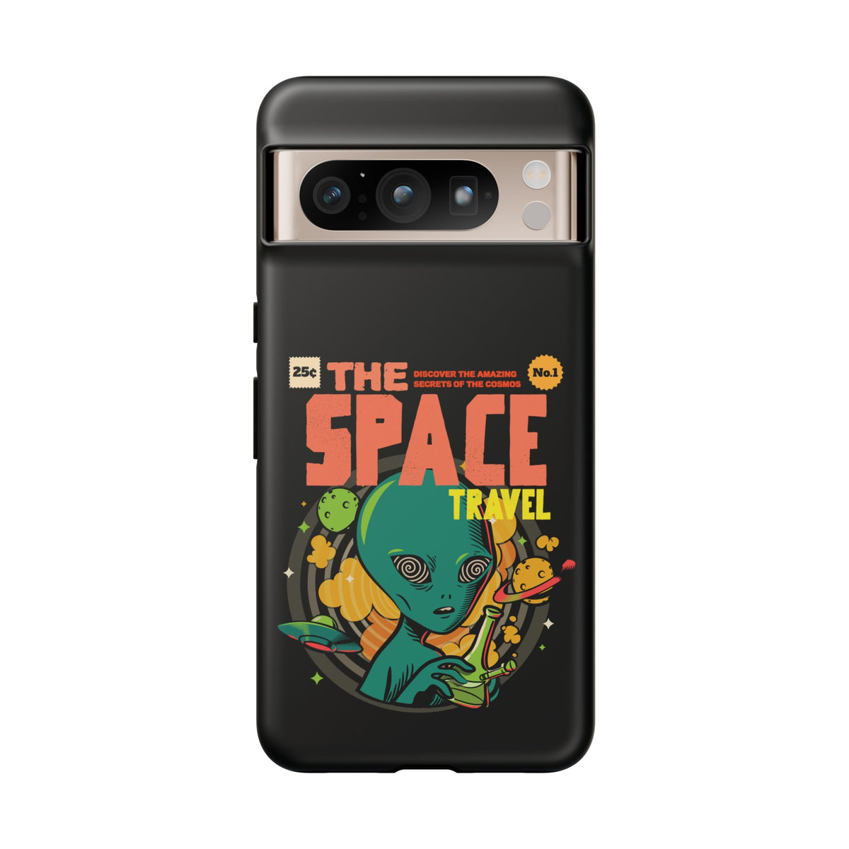 Retro Sci-Fi Mobile Cases Space Travel UFO Comic Pixel Cases