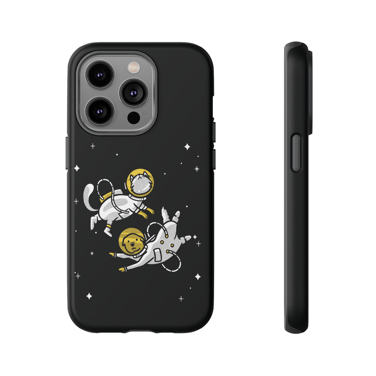 Funny Astronaut Mobile Case for iPhone - Dog & Cat Sci-Fi