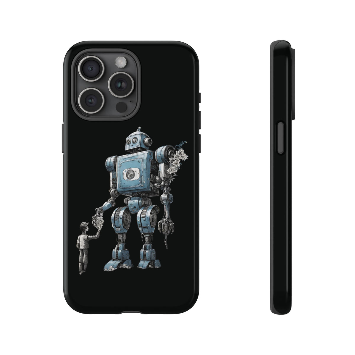 Flowers Robot SpaceArt Sci-Fi Tough iPhone Mobile Cases