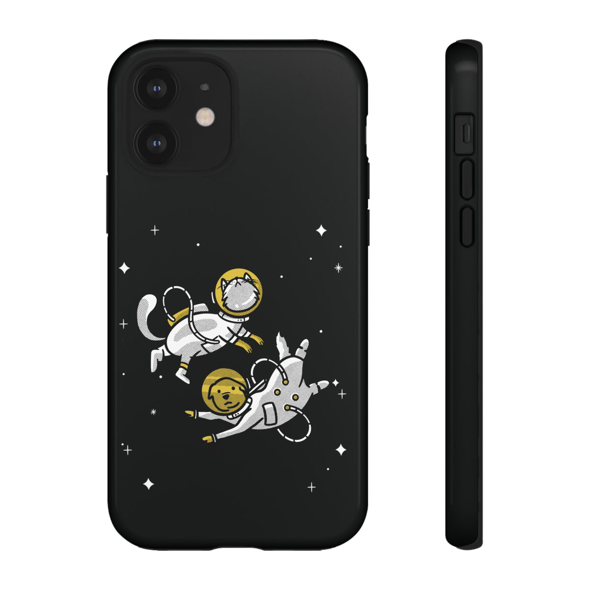Funny Astronaut Mobile Case for iPhone - Dog & Cat Sci-Fi