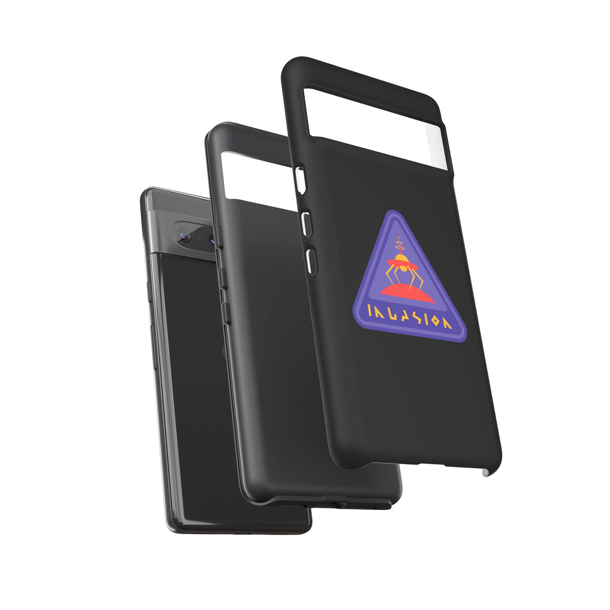 Retro Sci-Fi Google Pixel Cases - Invasion Retro Sign
