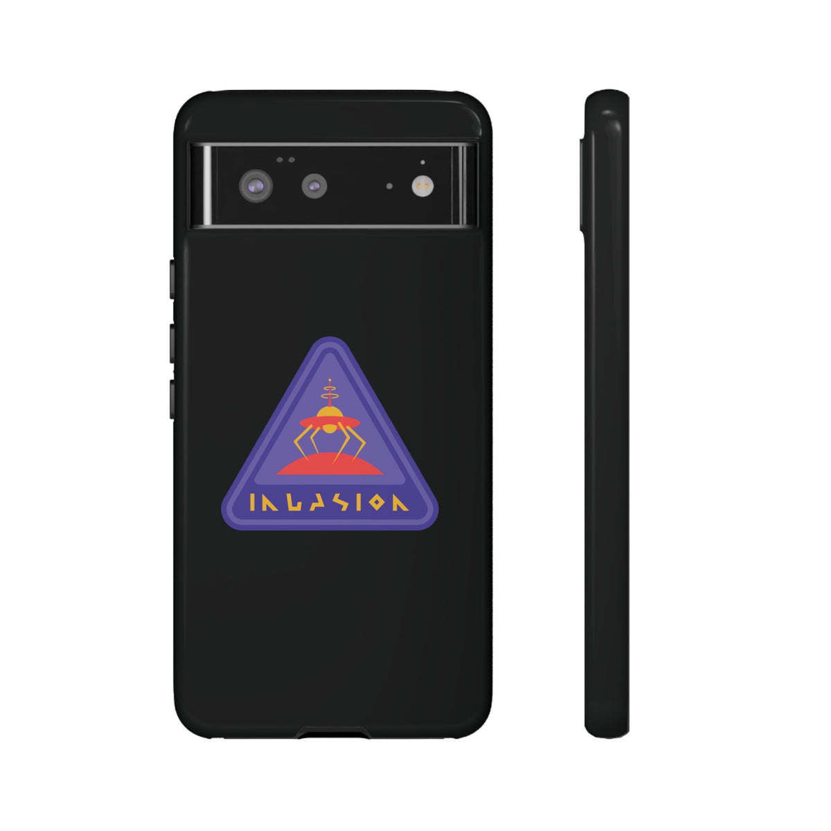 Retro Sci-Fi Google Pixel Cases - Invasion Retro Sign