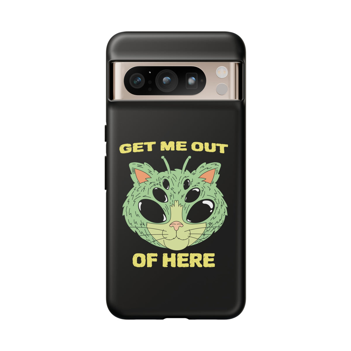 Funny UFO Cat Sci-Fi Tough Google Pixel Mobile Cases