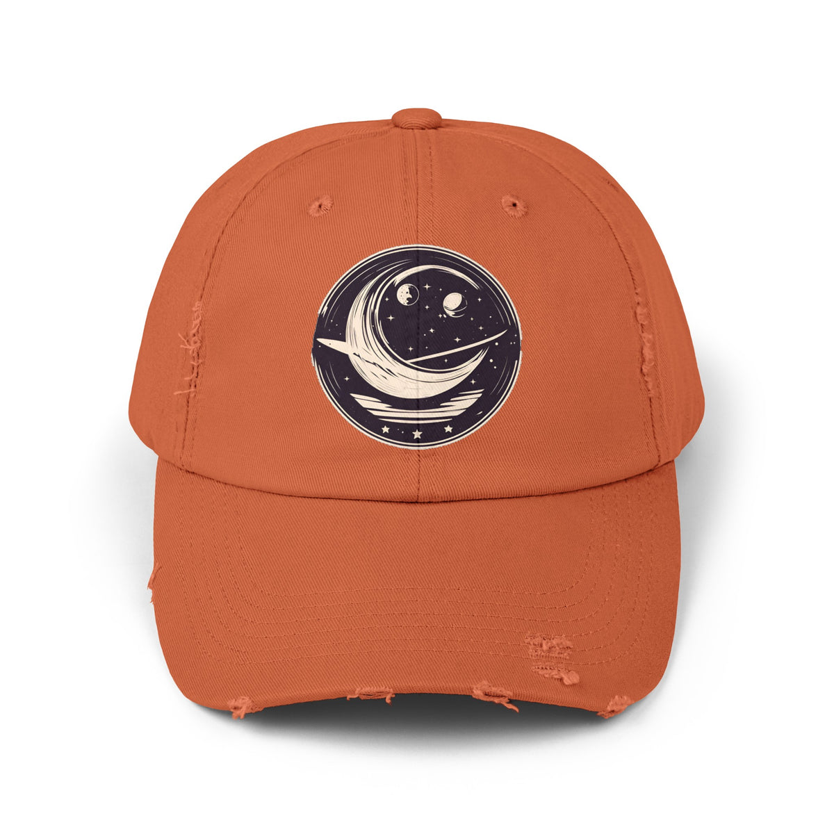 Beneath The Stars SpaceArt Retro Unisex Distrassed Cap