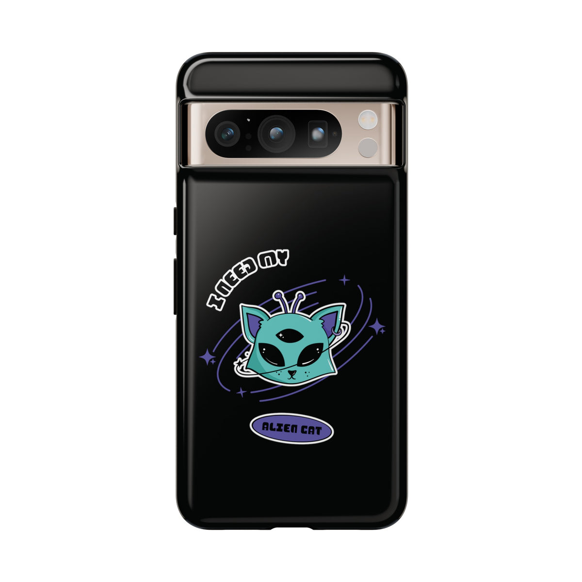 Cat Mobile Case Funny UFO Sci-Fi Tough Google Pixel Cover