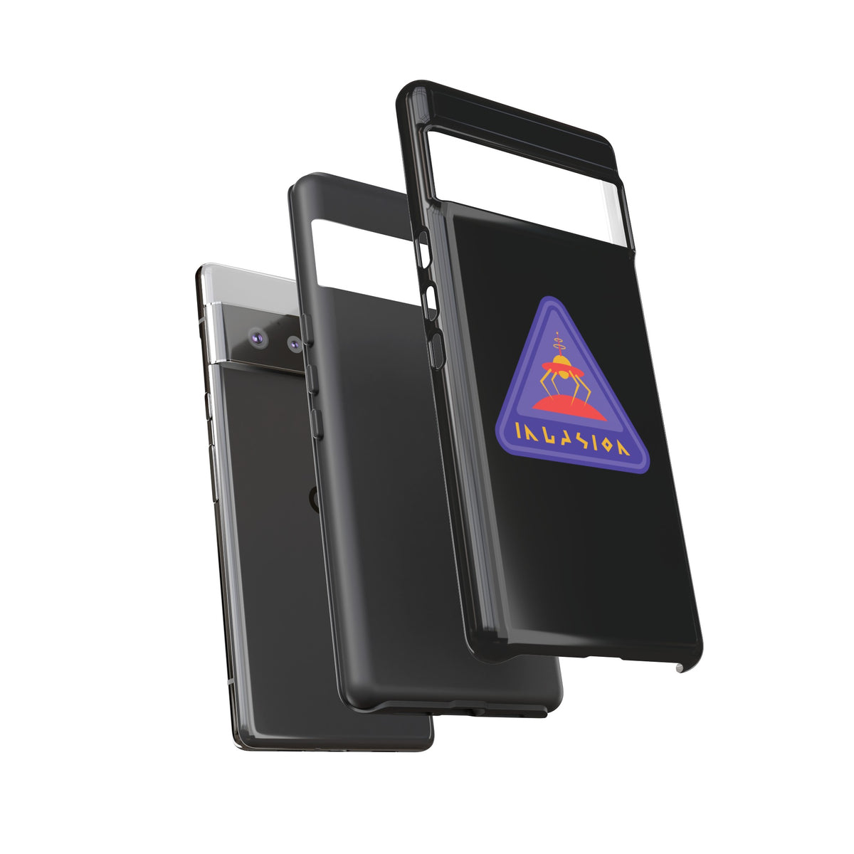 Retro Sci-Fi Google Pixel Cases - Invasion Retro Sign