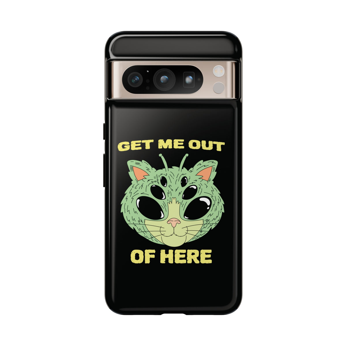 Funny UFO Cat Sci-Fi Tough Google Pixel Mobile Cases