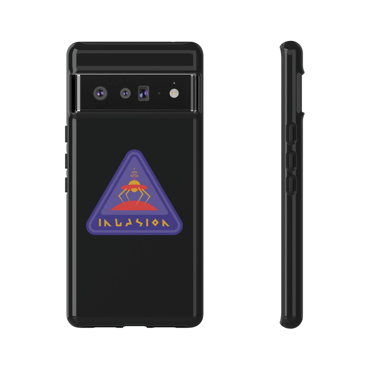 Retro Sci-Fi Google Pixel Cases - Invasion Retro Sign