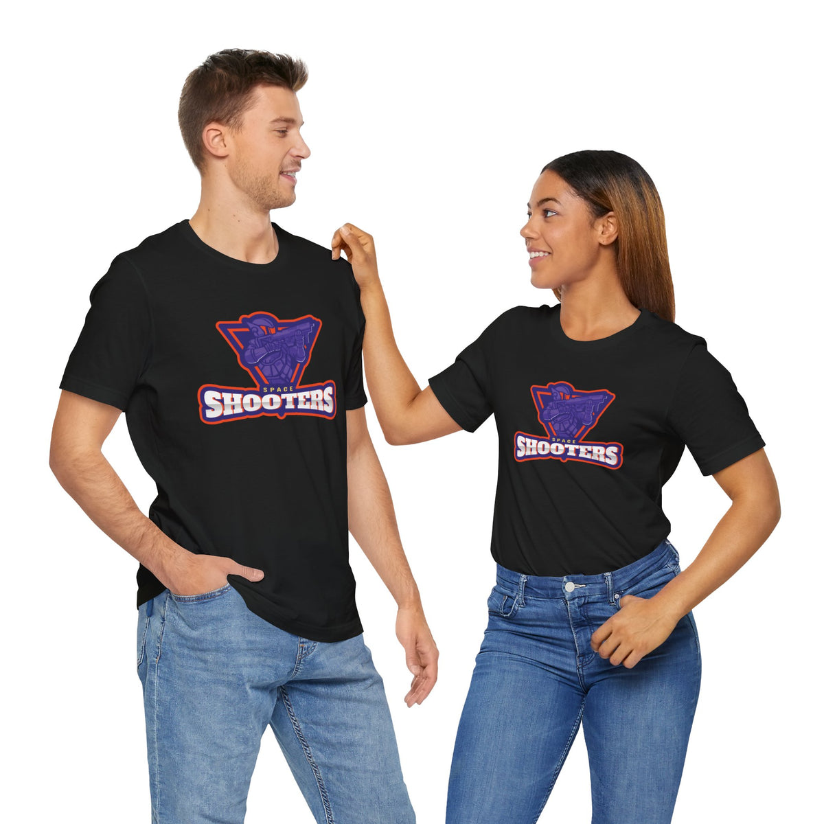 Space Shooters Astronaut Sci-Fi T-Shirt - Unique Design