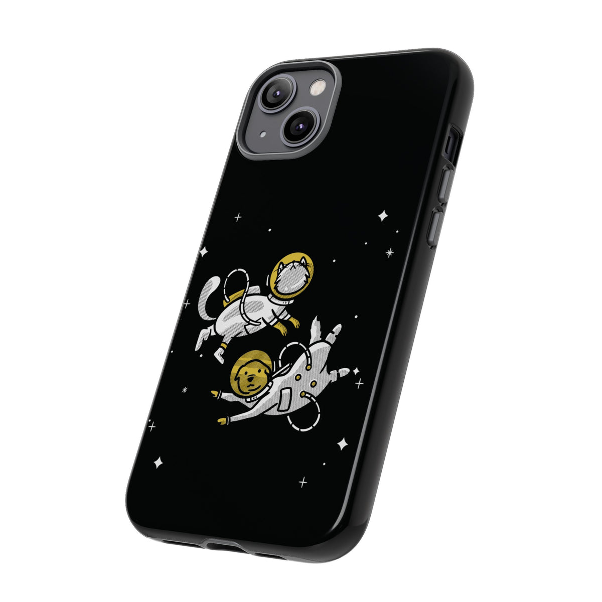 Funny Astronaut Mobile Case for iPhone - Dog & Cat Sci-Fi
