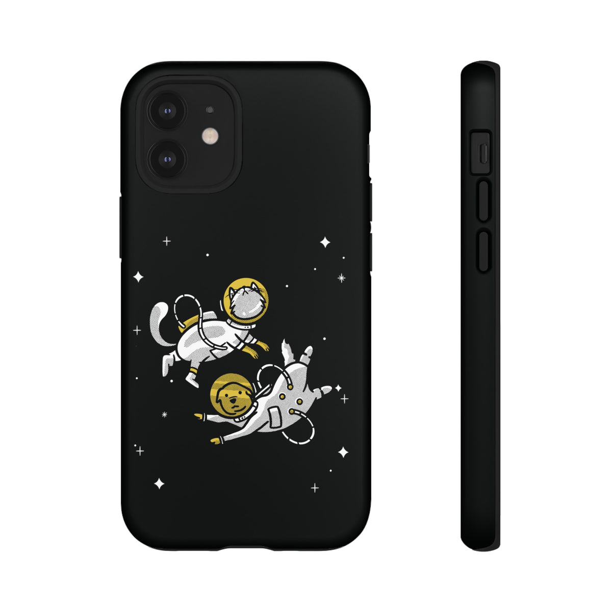 Funny Astronaut Mobile Case for iPhone - Dog & Cat Sci-Fi
